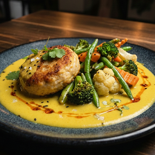 Куриные биточки карри